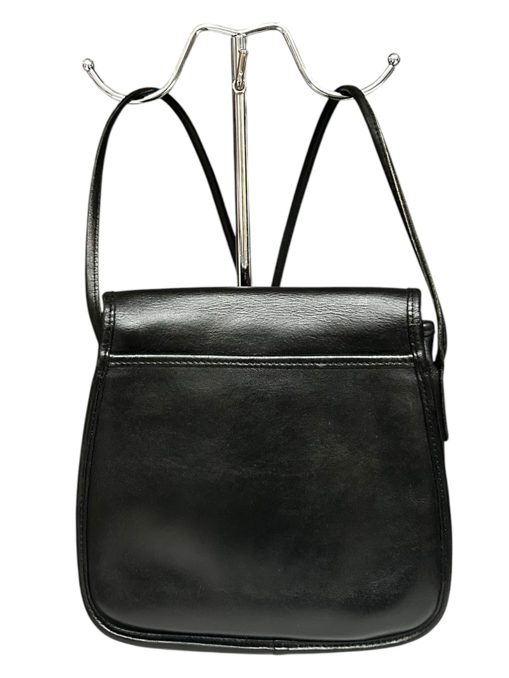 Vintage Coach Lindsay Bag 9888 Black Leather Crossbody Flap Bag - Picture 4 of 15